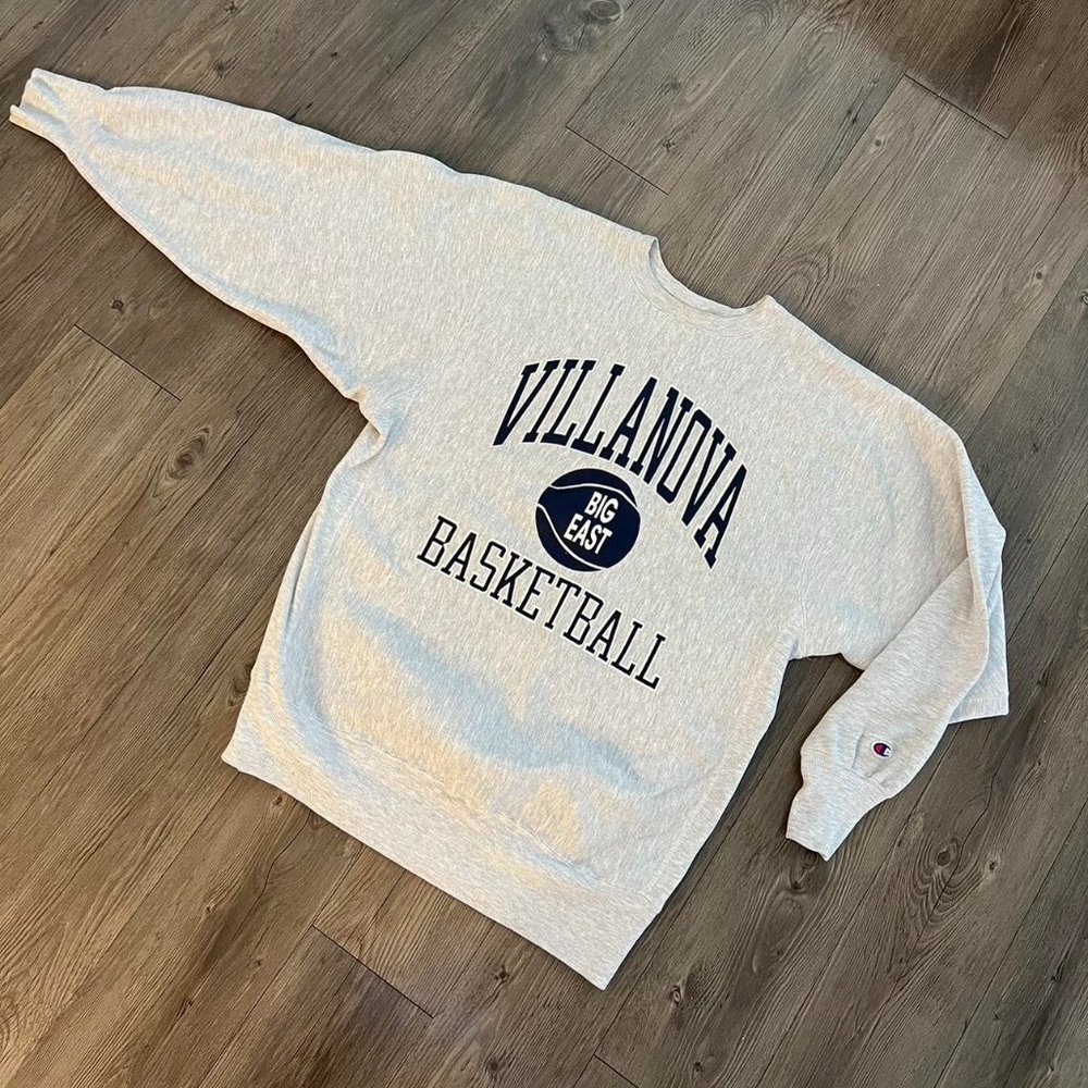 Champion Gray Villanova Basketball Crewneck Sweatshirt